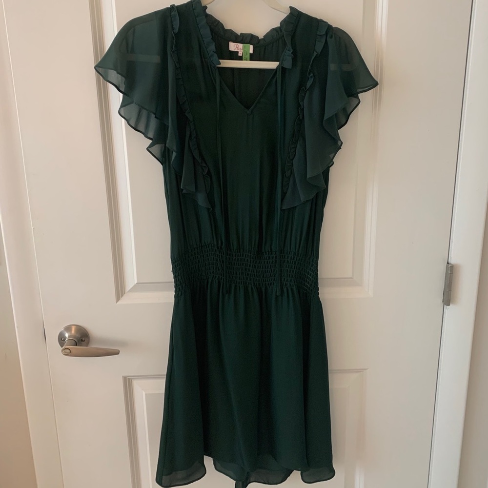 Parker NY Hunter Green Dress